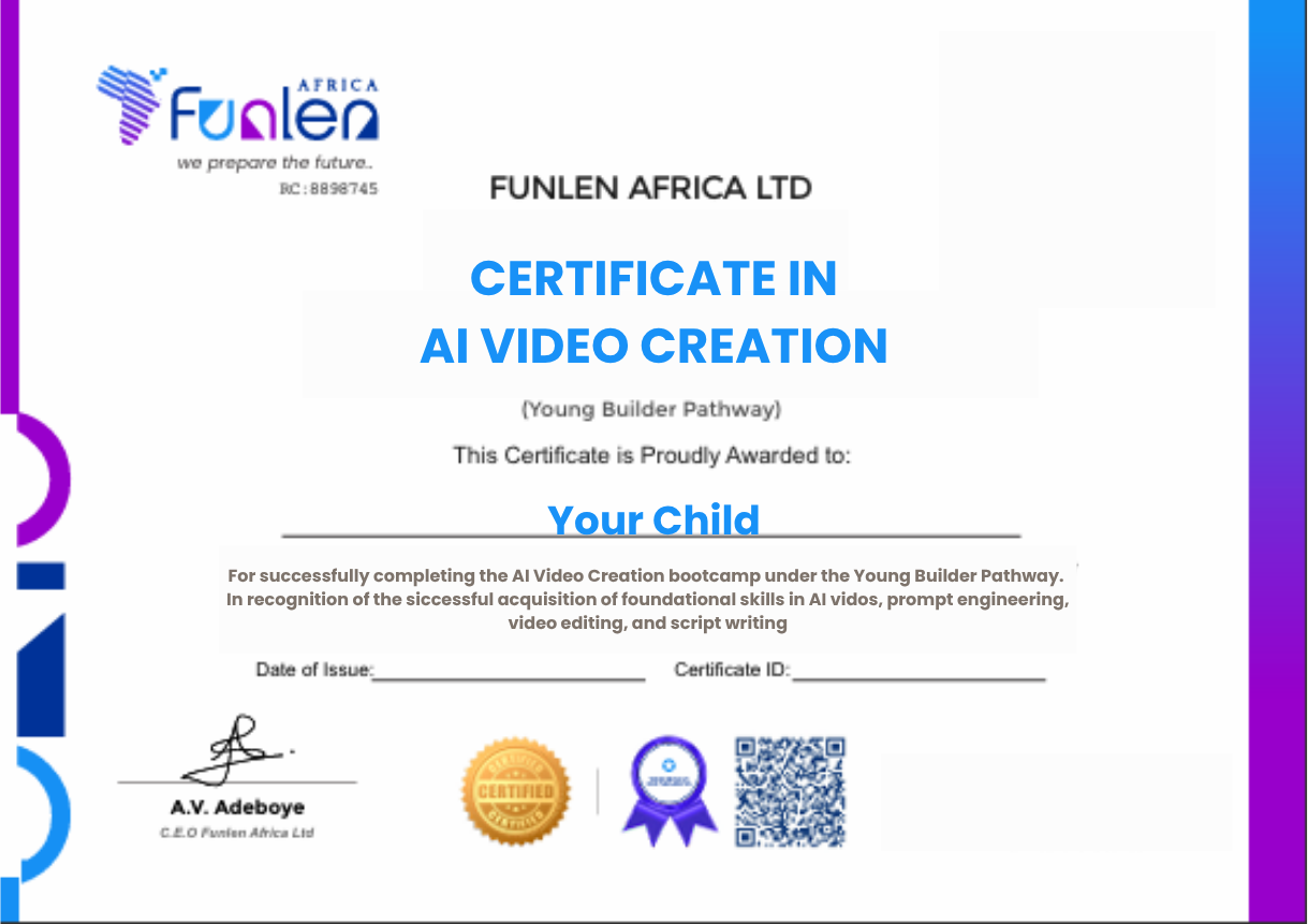 Funlen graduate holding certificate