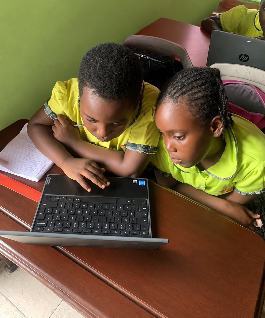 Junior students learning Canva