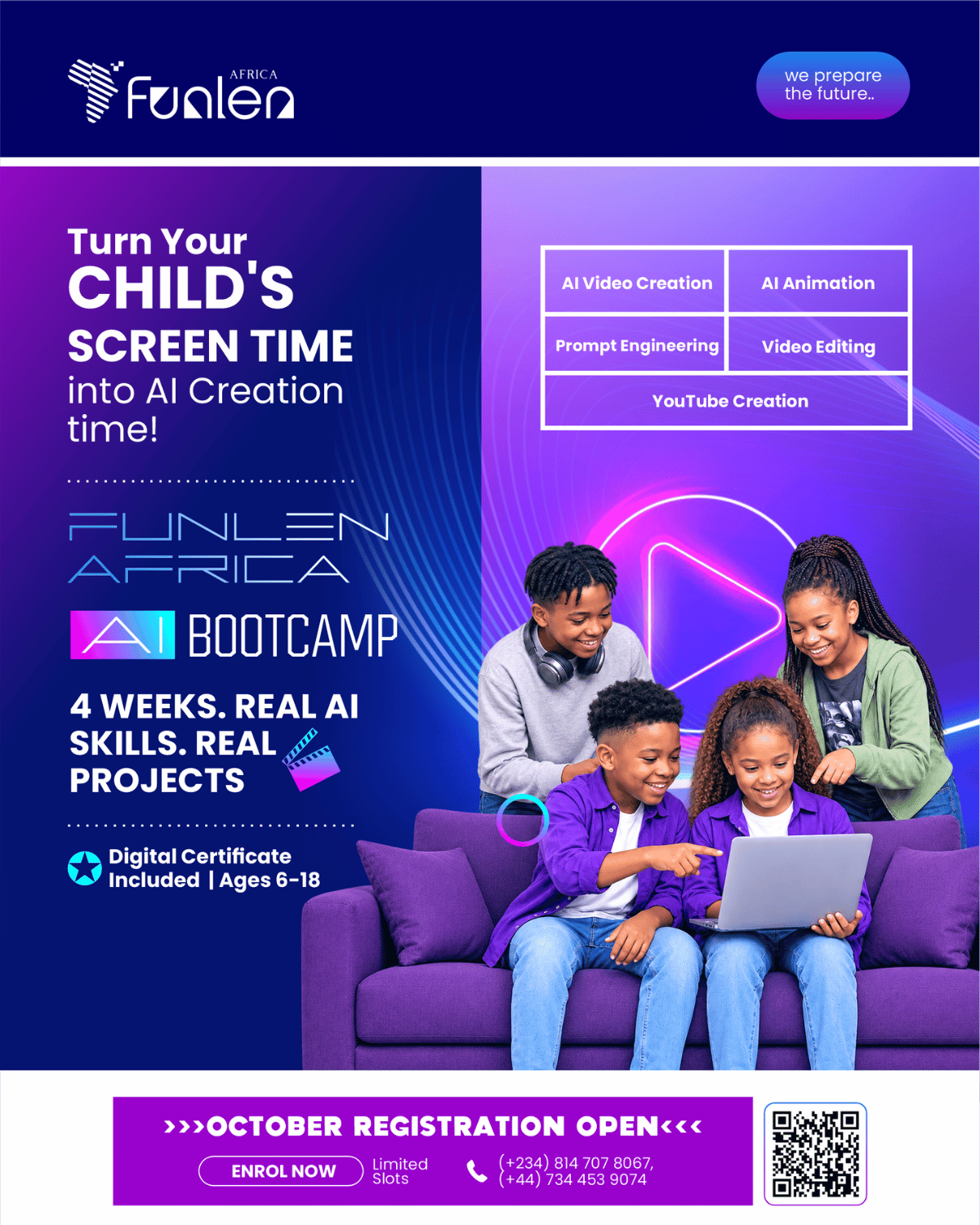 Funlen AI Creation Academy Flyer
